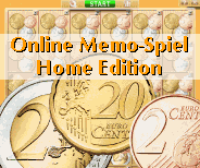Online Memo-Spiel Home Edition "Eurobeträge" (18 Bildpaare)
