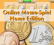 Online Memo-Spiel Home Edition "Euromünzen" (8 Bildpaare)