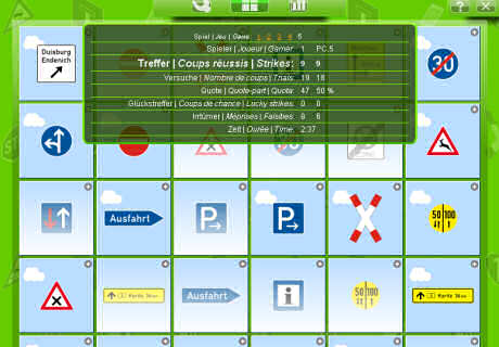 Online Memo-Spiel Home Edition "Verkehrszeichen"